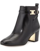 Michael Kors Yves Leather Ankle Boot - Lyst