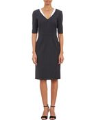 Barneys New York Virgin Wool Houndstooth Fitted Dress - Lyst