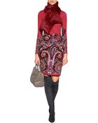 Etro Printed Jersey Wrap Dress - Lyst