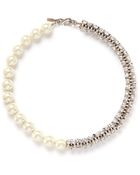 Kenneth Jay Lane Hourglass Crystal Pearl Necklace - Lyst