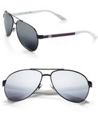 Gucci Young Project Metal Aviator Sunglasses - Lyst