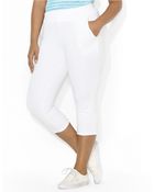 Lauren by Ralph Lauren Plus Cropped Stretch Pants - Lyst