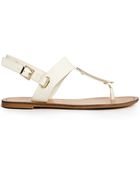 Aldo Slingback Metal Flat Sandals - Lyst