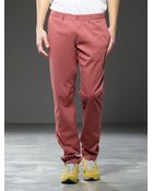 Patrizia Pepe Cotton Gabardine Chinos Trousers - Lyst