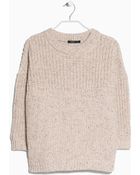 Mango Mixed Wool-Blend Sweater - Lyst