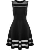 Dex Yoke Fit And Flare Dress - Lyst