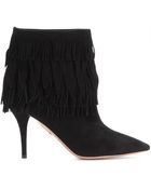 Aquazzura Sasha Suede Ankle Boots - Lyst