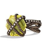 David Yurman Cable Wrap Ring With Diamonds - Lyst