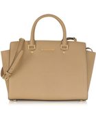 Michael Kors Large Selma Topzip Saffiano Leather Satchel - Lyst