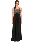 Sue Wong Embellished Empired Waist Gown - Lyst