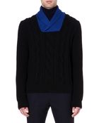 Jil Sander Shawl Collar Chunky Jumper - Lyst
