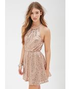 Forever 21 Sequined High-Neck Dress - Lyst