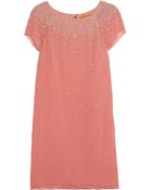 Alice + Olivia Philly Embellished Crinkled Silk-Chiffon Dress - Lyst