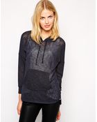 LNA Oaxaca Long Sleeve Hoodie - Lyst