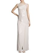 Halston Heritage Asymmetric Allover Sequin Gown - Lyst
