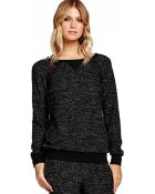 Michael Stars Long Sleeve Sweatshirt With Chiffon - Lyst