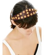 Valentino Gryphon Studded Leather Headband - Lyst