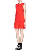 MSGM Layer V Back Drop Waist Dress - Lyst