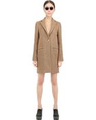 Lardini Wool Blend Tweed Coat - Lyst