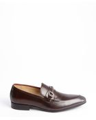 Kenneth Cole Brown Patent Leather Buckle Detail 'Top Of The Pile' Loafers - Lyst