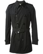 Burberry Brit Mid Length Trench Coat - Lyst
