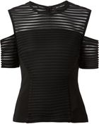 Yigal Azrouel Striped Off-Shoulder Top - Lyst