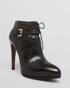 Costume National Lace Up Platform Ankle Booties - Buckle High Heel - Lyst