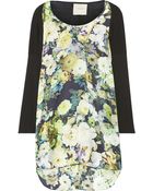 Mason by Michelle Mason Printed Silk And Stretch-Jersey Dress - Lyst