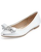 Andrew Stevens Callie Metallic Kid Leather Flat - Lyst