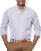 Ralph Lauren Polo Striped Poplin Shirt Slim Fit - Lyst