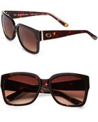 Oscar de la Renta Square Plastic Sunglasses - Lyst