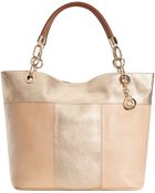 Tommy Hilfiger Th Signature Leather Colorblock Tote - Lyst
