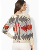 Ralph Lauren Lauren Intarsia Knit Sweater - Lyst