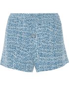 Vince Printed Silk Shorts - Lyst