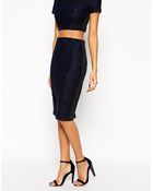 Lipsy Allover Lace Pencil Skirt - Lyst