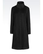 Armani Single-Breasted Coat In Wool And Cashmere - Lyst