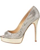 Jimmy Choo Crown Opentoe Platform Pump - Lyst