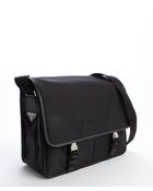 Prada Black Nylon Messenger Bag - Lyst