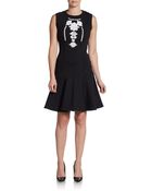 Marchesa Voyage Embellished Fit-And-Flare Dress - Lyst