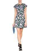 Kenzo Woven Cotton Print Dress - Lyst