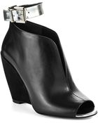 Kenneth Cole Broome Peep Toe Wedge Booties - Lyst