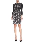 Band Of Outsiders Silkblend Printed Longsleeve Dress - Lyst