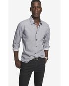 Express Fitted Printed Dress Shirt - Lyst