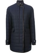 Burberry Brit Quilted Short Cocoon Coat - Lyst