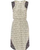 Sea Printed Stretch-Silk Dress - Lyst