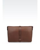 Giorgio Armani Classic Messenger Bag In Smooth Calfskin - Lyst