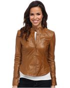 Kenneth Cole Gerri Leather Jacket - Lyst