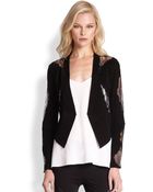 Haute Hippie Suede Lace-Detail Blazer - Lyst