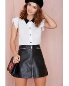 Nasty Gal Cut Class Blouse - Lyst