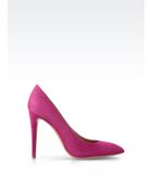 Emporio Armani Pointed Suede Pump - Lyst